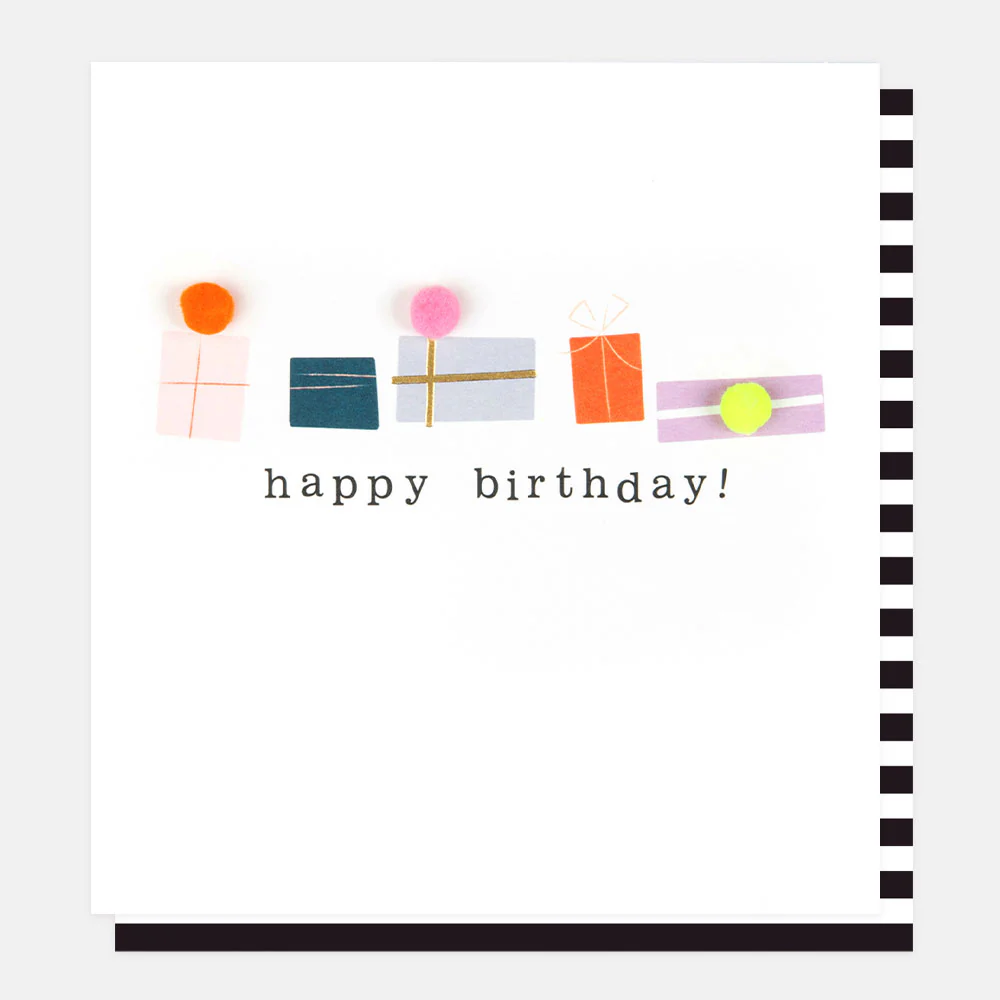 Pom Pom Presents Birthday Card