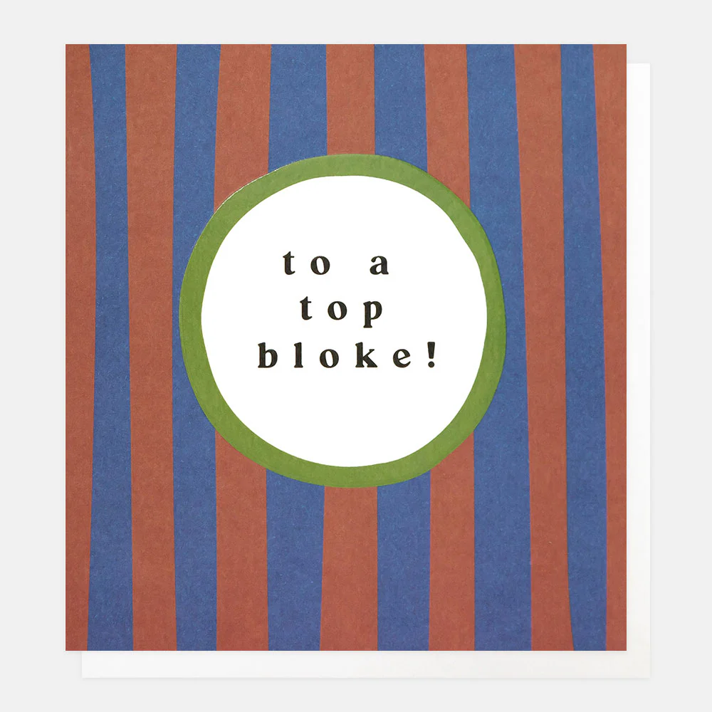 Red/Blue Stripe To A Top Bloke Card