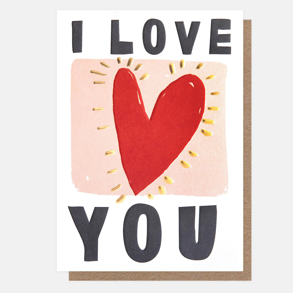 Red Heart I Love You Card