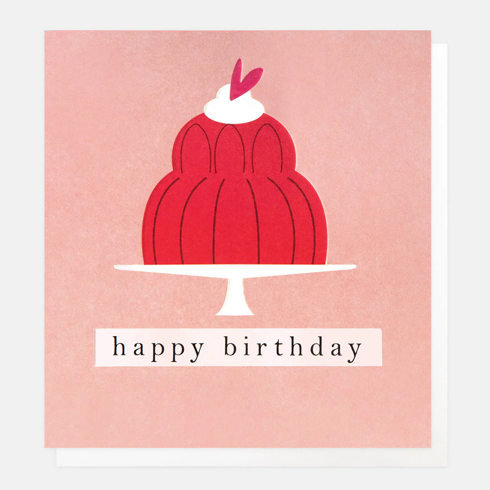 Red Jelly On A Stand Birthday Card