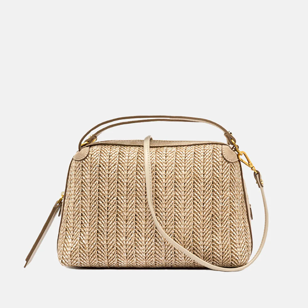 Sand Woven Straw Large Alifa Bag