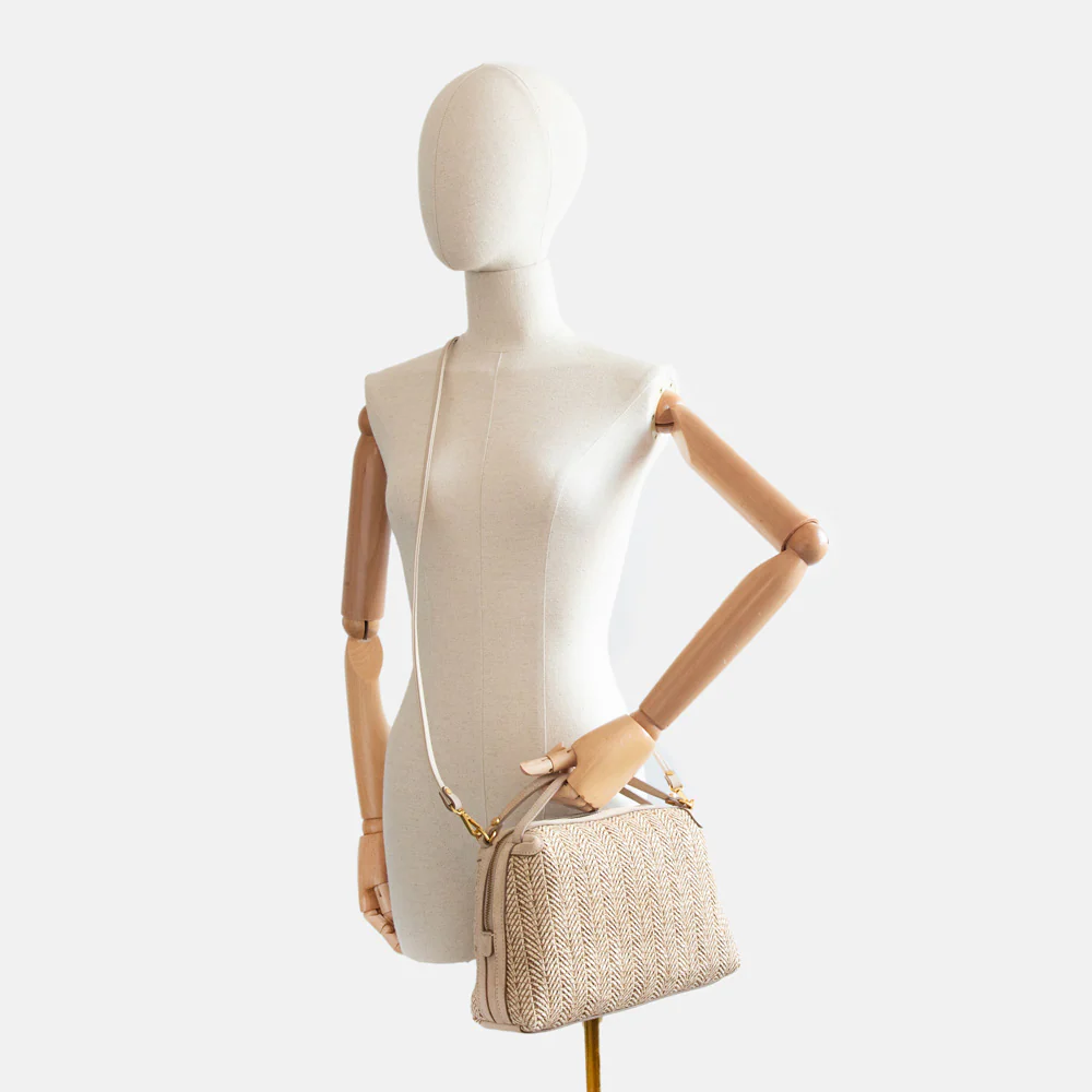 Sand Woven Straw Large Alifa Bag - Image 6