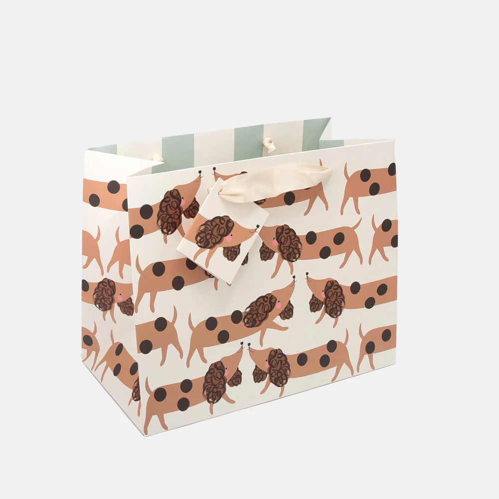 Scribble Sausage Dogs Landscape Gift Bag