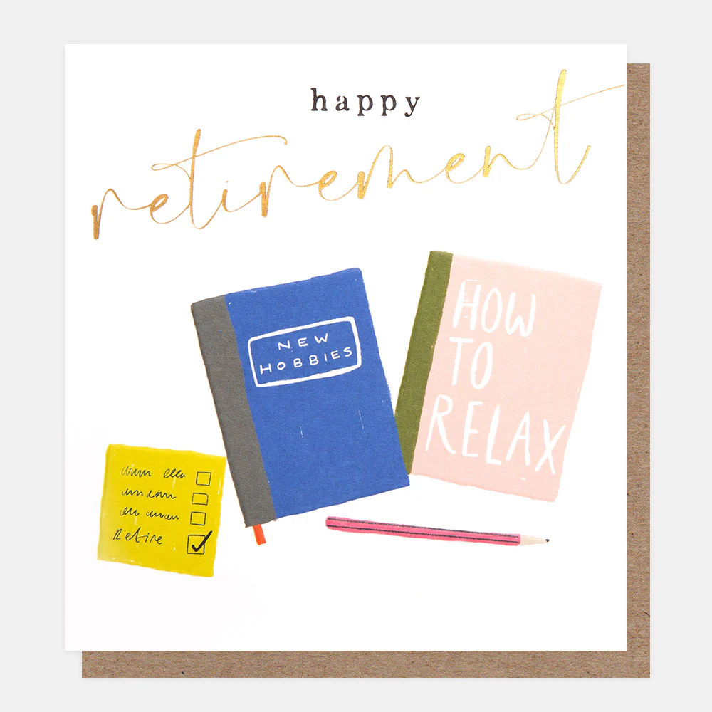 Self Help Books Retirement Card
