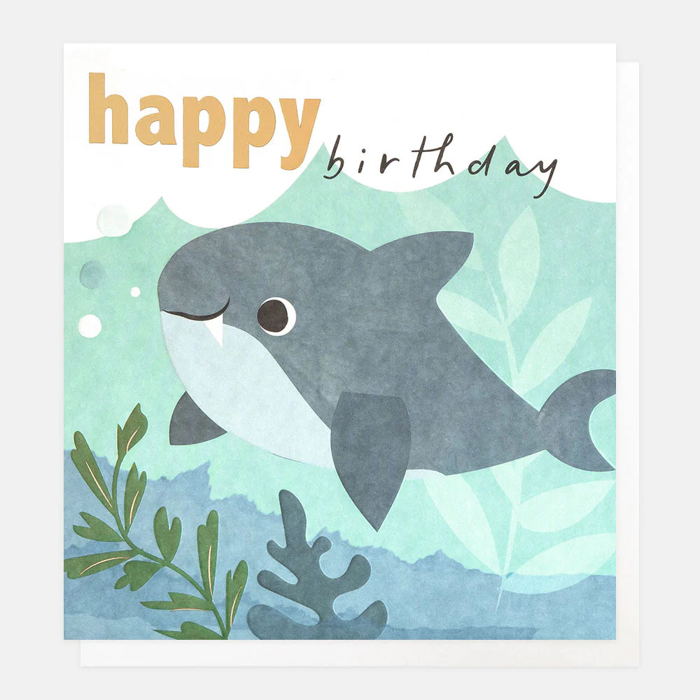 Shark & Seaweed Birthday Card