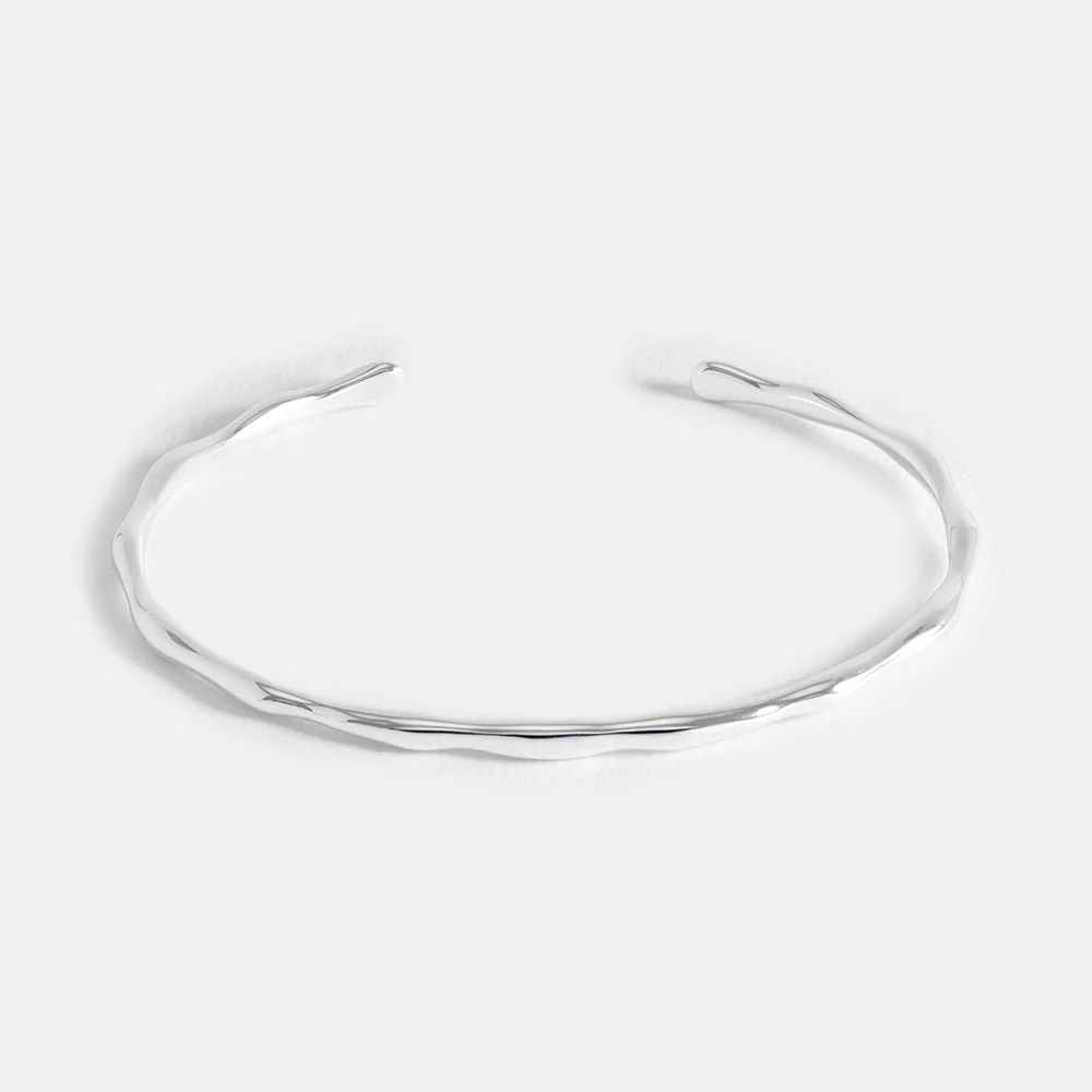 Silver Open Molton Bangle