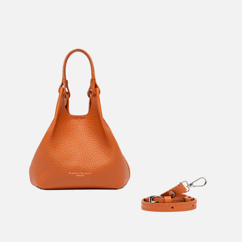 Spice Orange Leather Dua Tote Bag