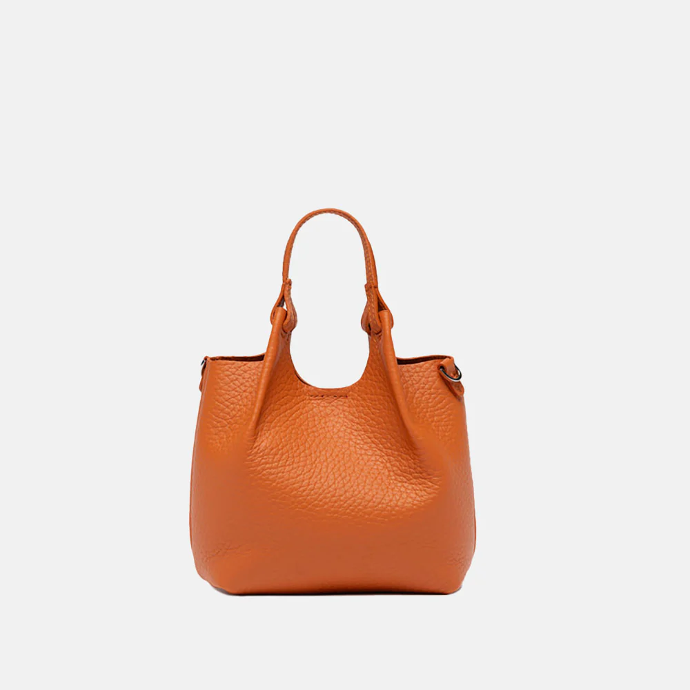 Spice Orange Leather Dua Tote Bag - Image 3