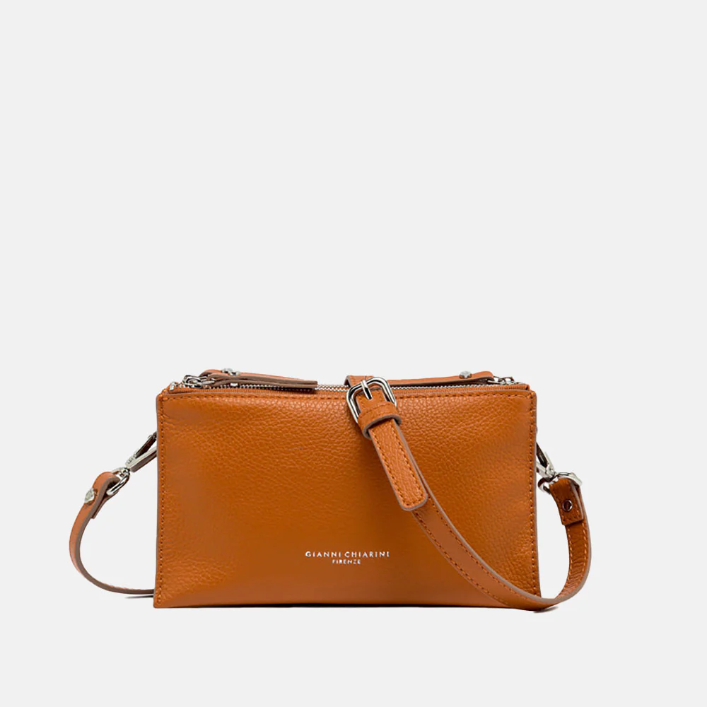 Spice Orange Leather Lucille Crossbody Bag