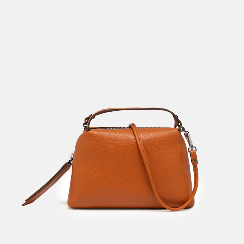Spice Orange Leather Small Alifa Bag