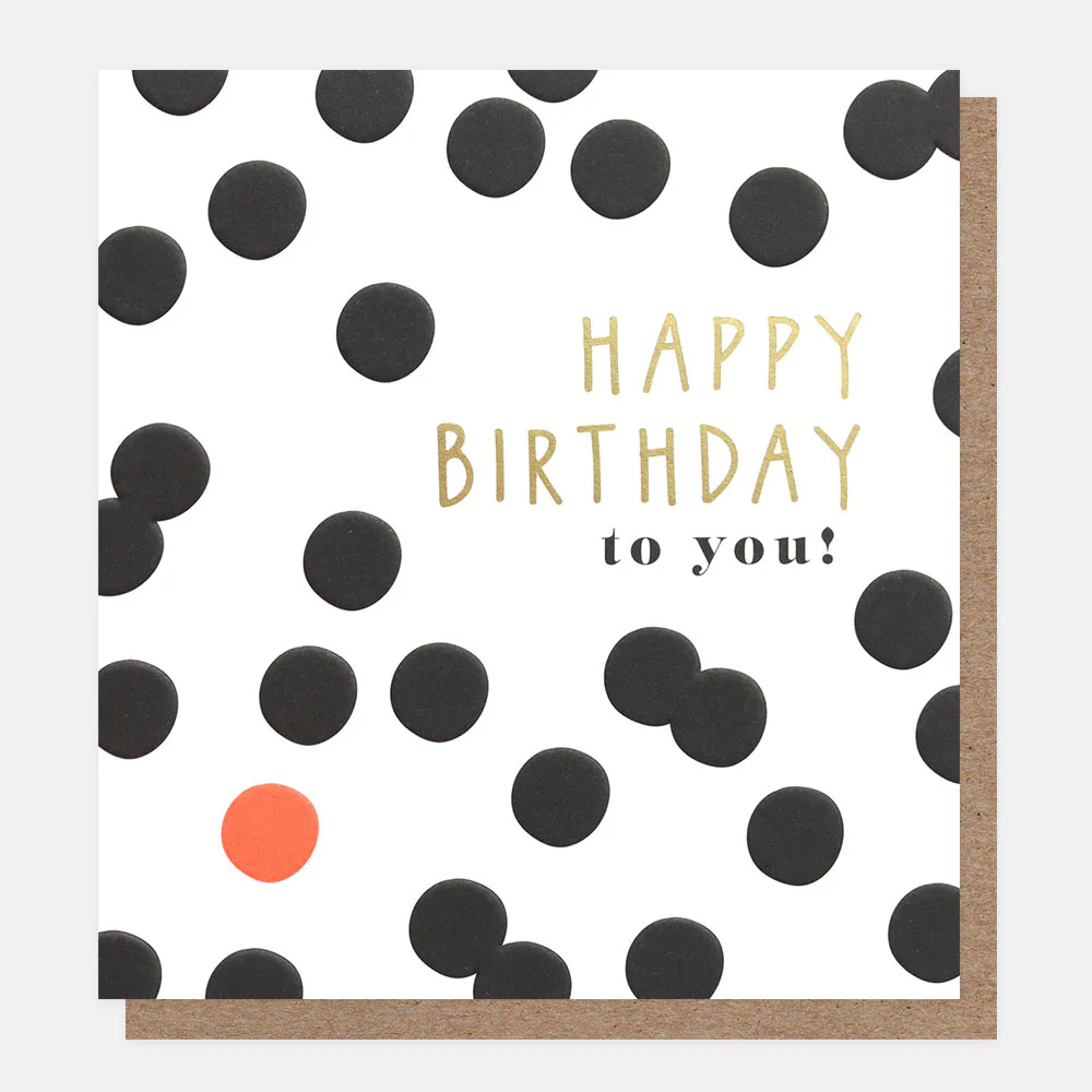 Black Spot Birthday Card