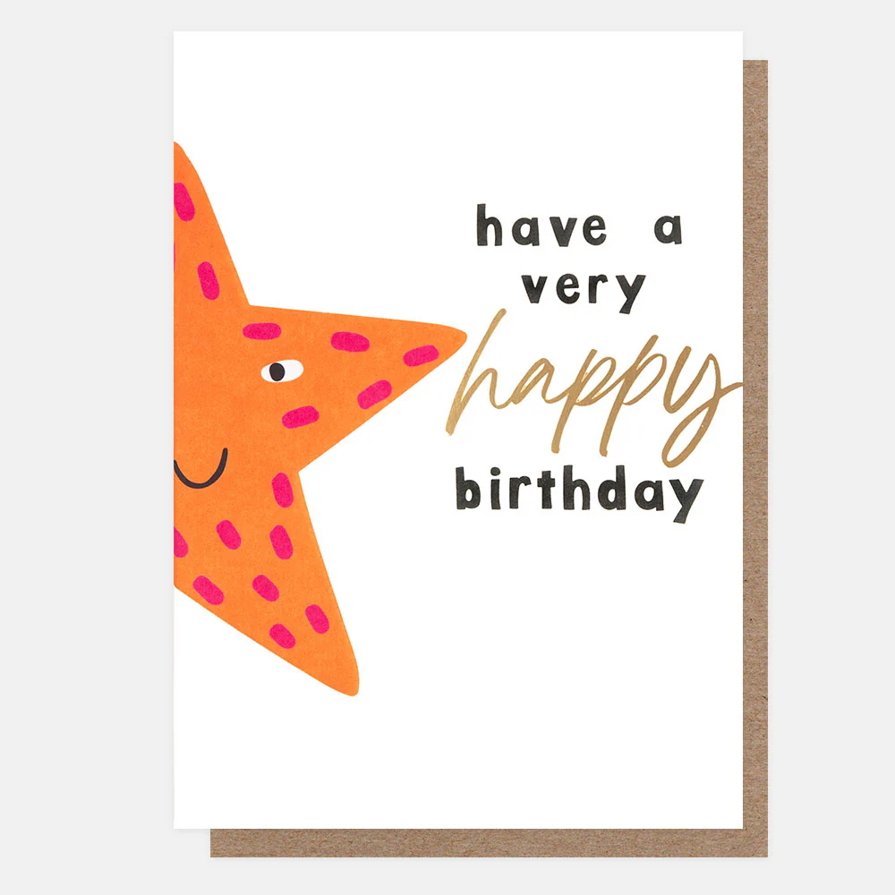 Starfish Birthday Card