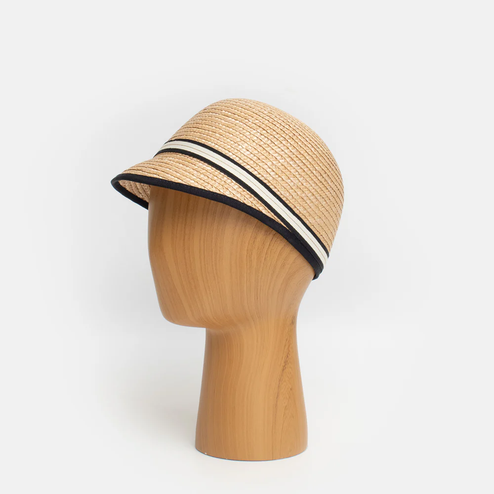 Stripe Band Straw Riding Hat