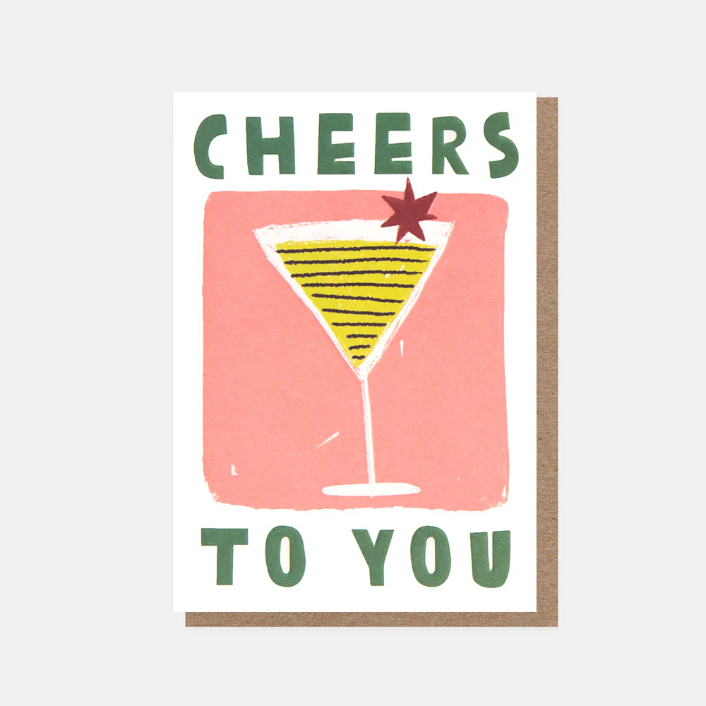 Stripy Cocktail Cheers To You Card