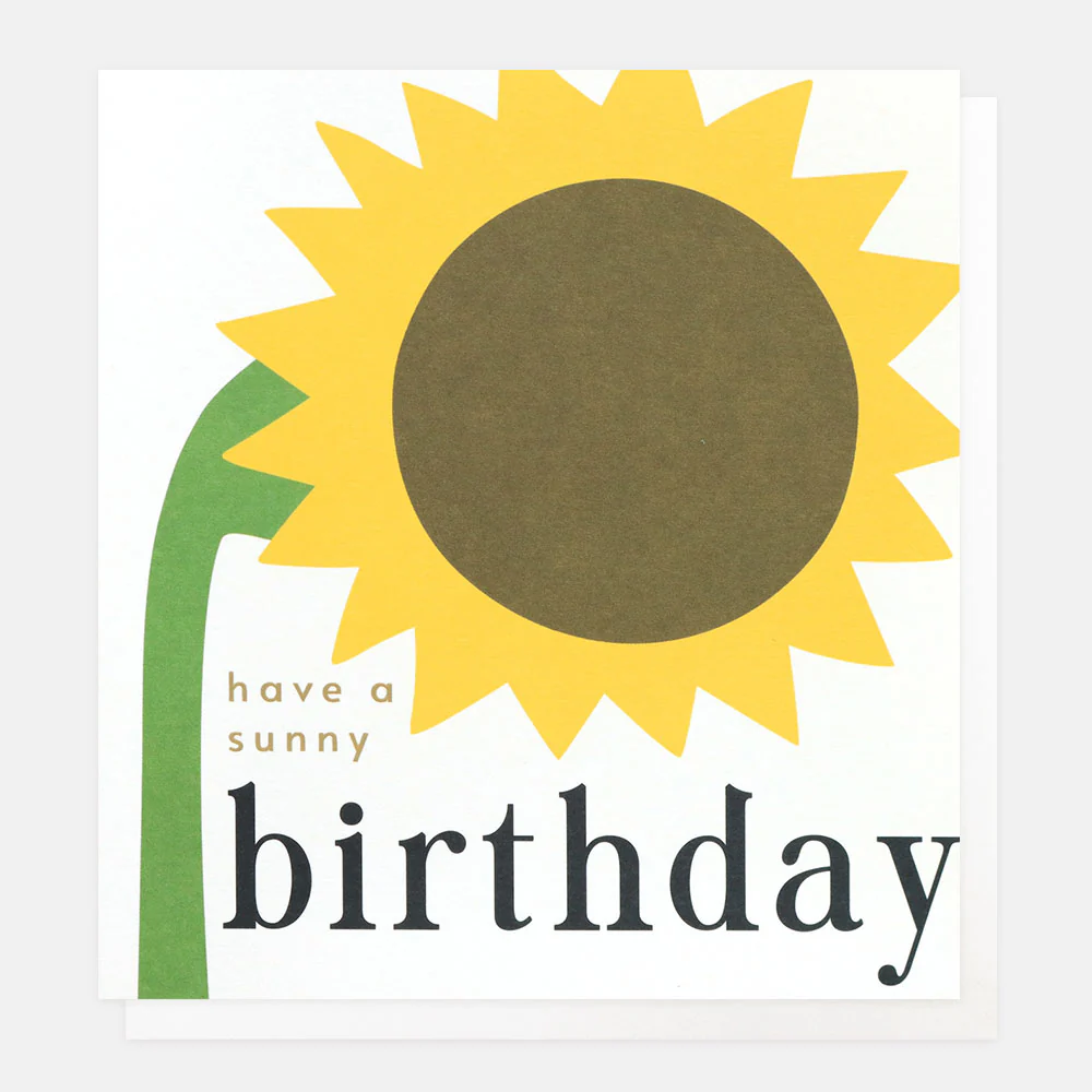 Yellow Sunflower Birthday Card