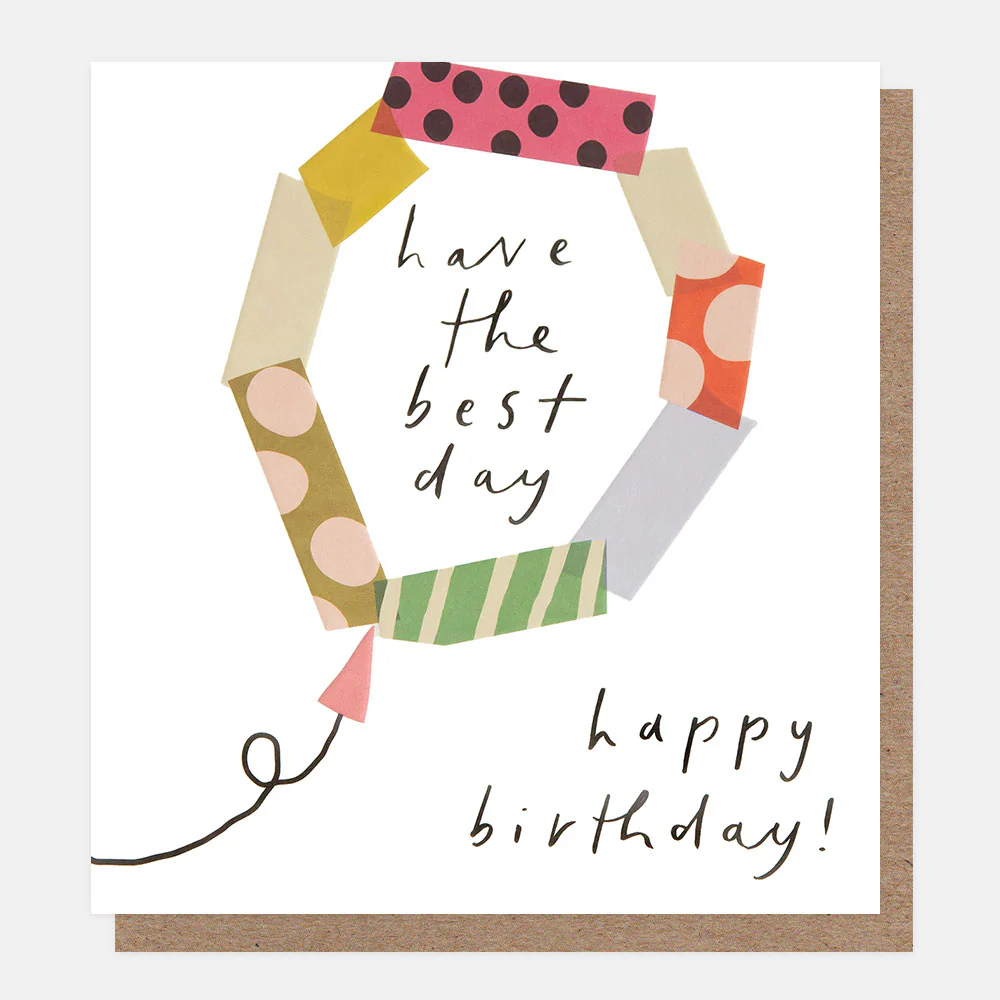 Tape Balloon Birthday Card