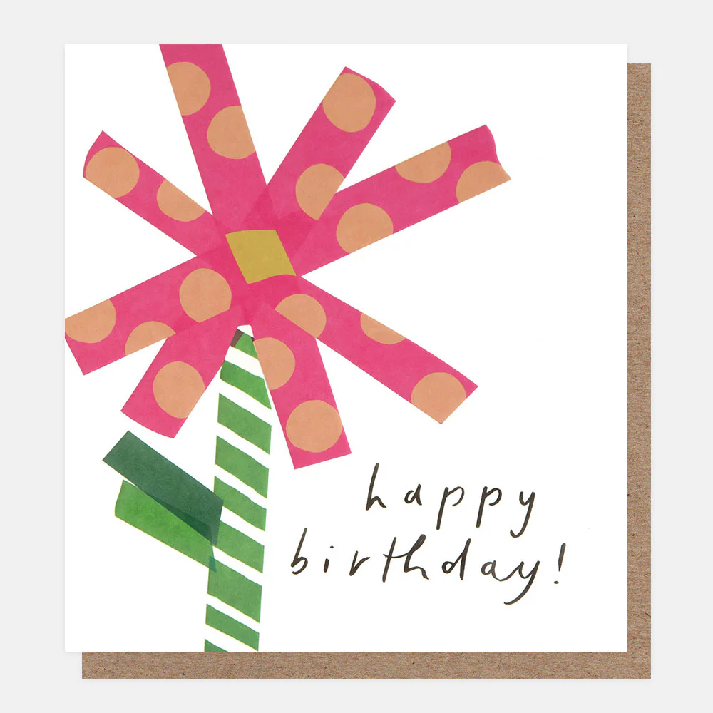 Tape Flower Birthday Card