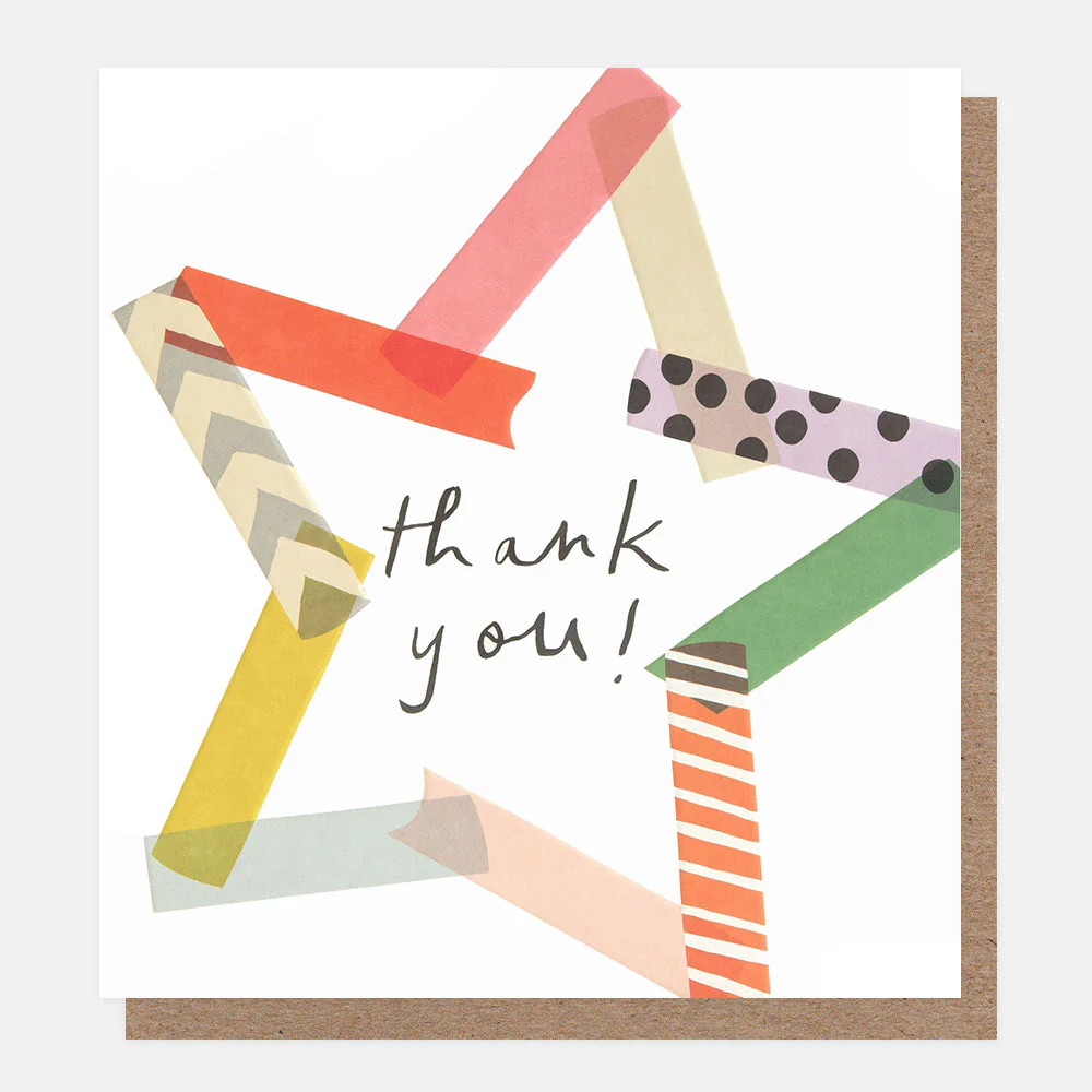 Tape Star Thank You Card