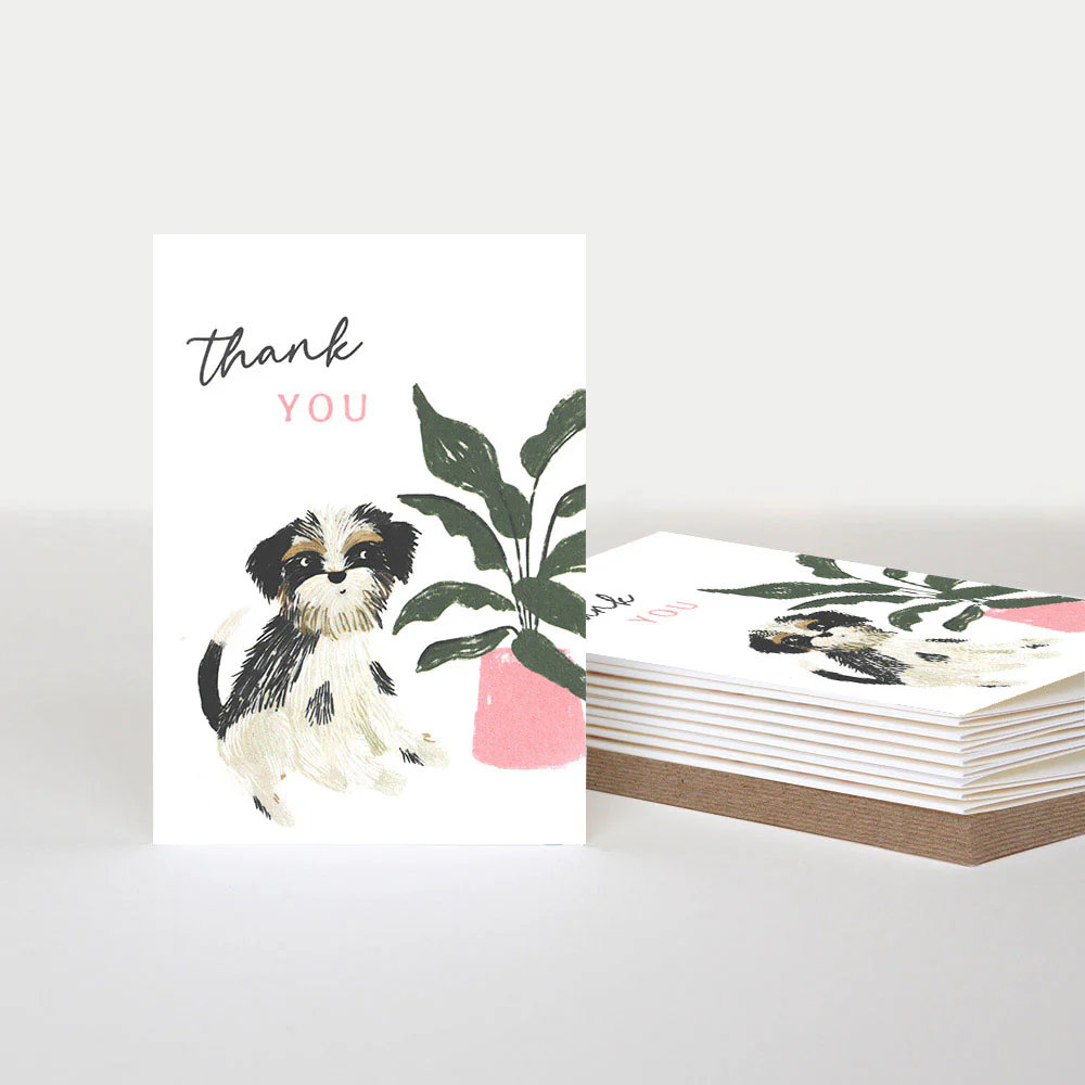Cute Dog Thank You Notecards Pack of 10