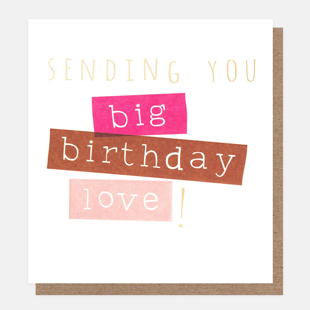Ticker Tape Big Birthday Love Card