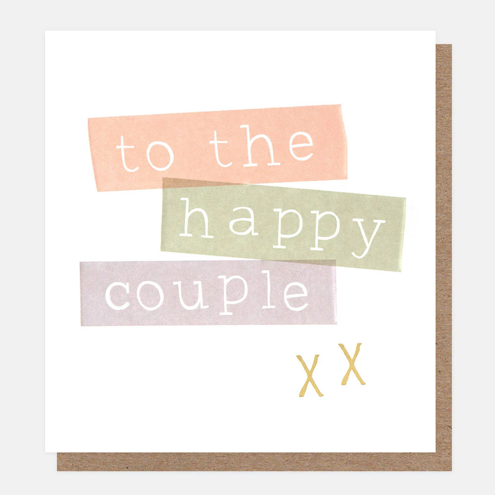 Ticker Tape To The Happy Couple Wedding Card