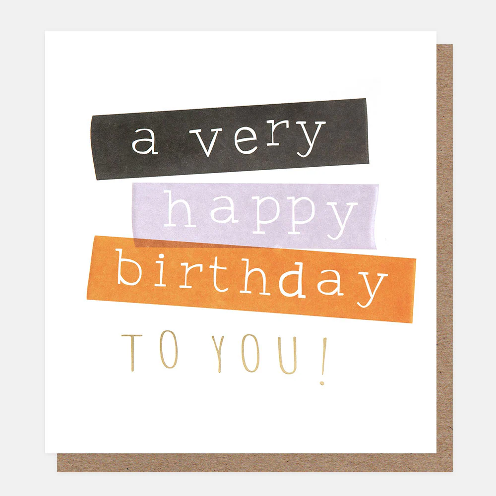 Ticker Tape Very Happy Birthday Card