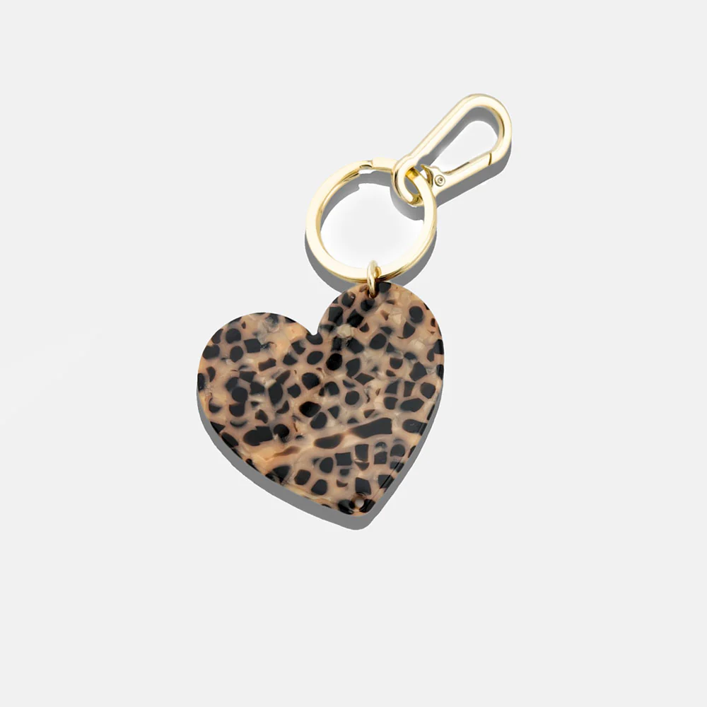 Tortoiseshell Heart Bag Charm