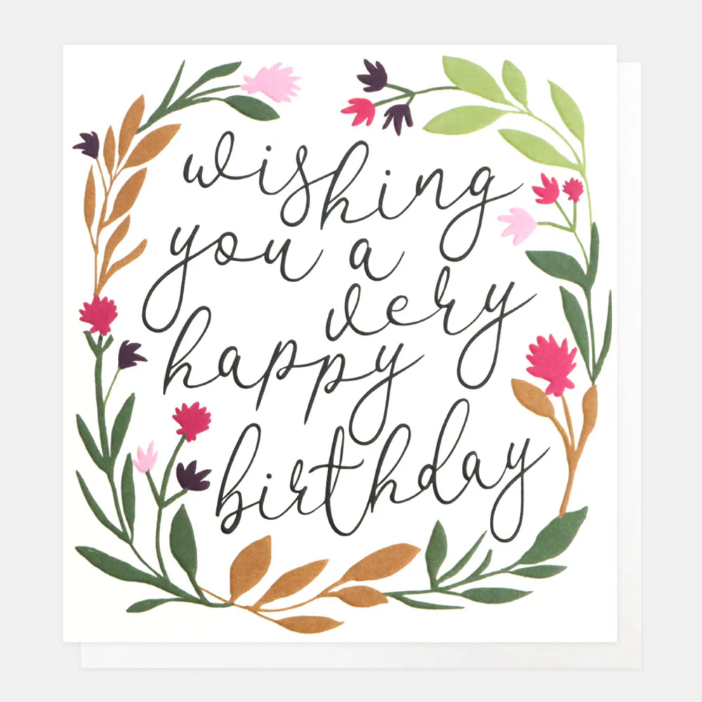 Meadow Wreath Birthday Card